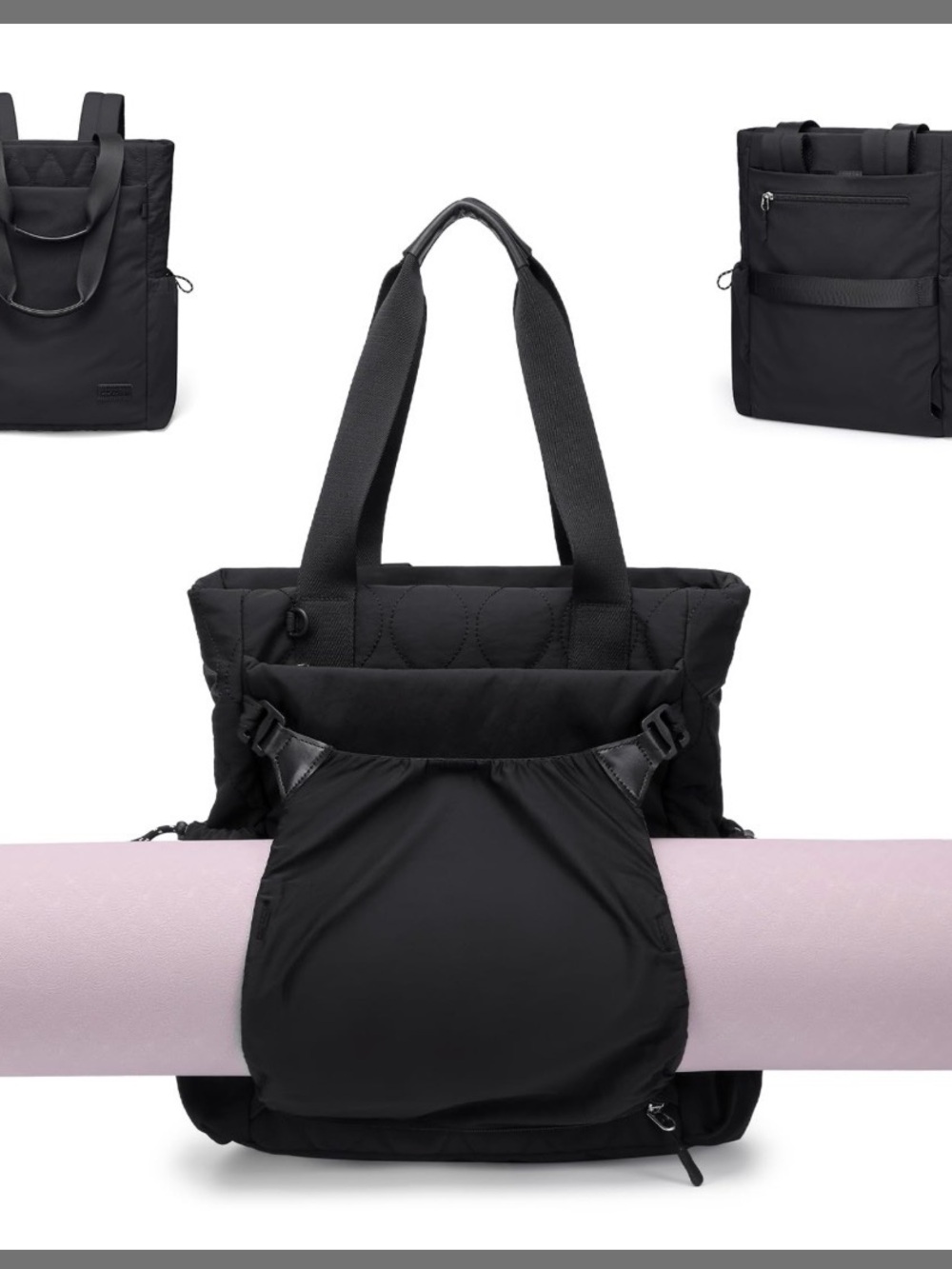 Black Convertible Tote-Backpack Women’s Bag